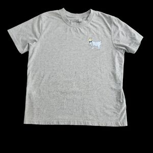 Kids' Gray T-Shirt with Embroidered Dog